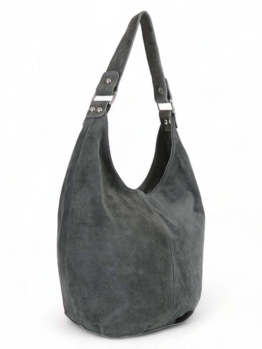 Passaggio Leather Leather Women's Bag Shopper Shoulder Gray