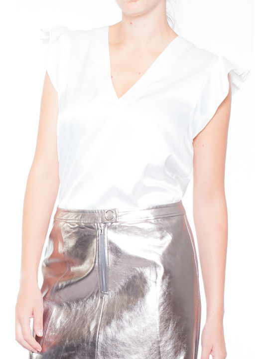 Leder Mini Rock Silber