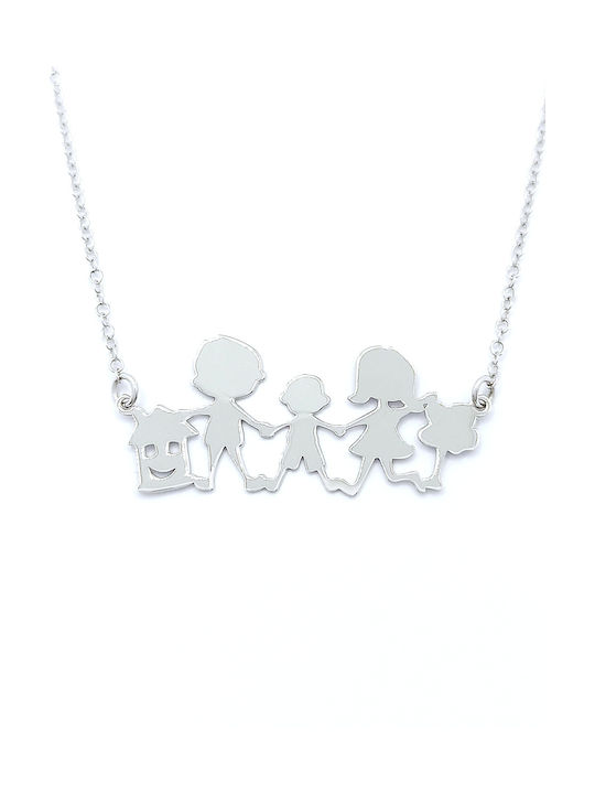 PS Silver Necklace Family from Silver