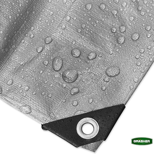 Grasher Waterproof Tarpaulin 120gr/m² 3x2m. Light Type Gray