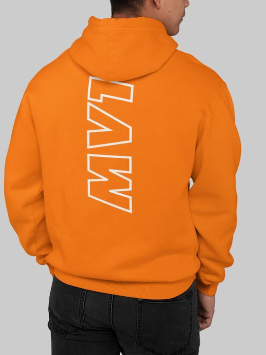 TKT Men's Sweatshirt with Hood and Pockets ORANGE MAXVERST-H-M-XXL