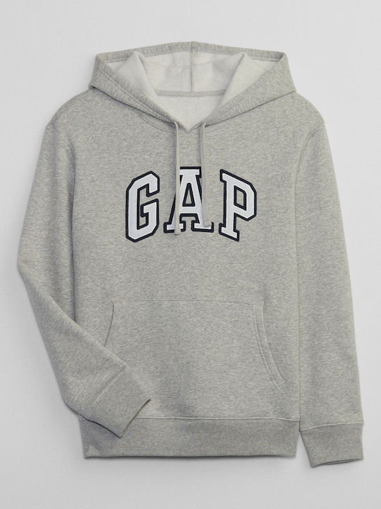 Long Women's Sweatshirt Hooded light heather gray