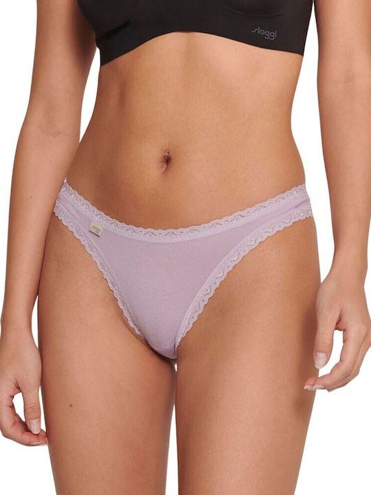 Sloggi 24/7 Weekend Baumwolle Damen Brasilien 3Pack Lila-Purple