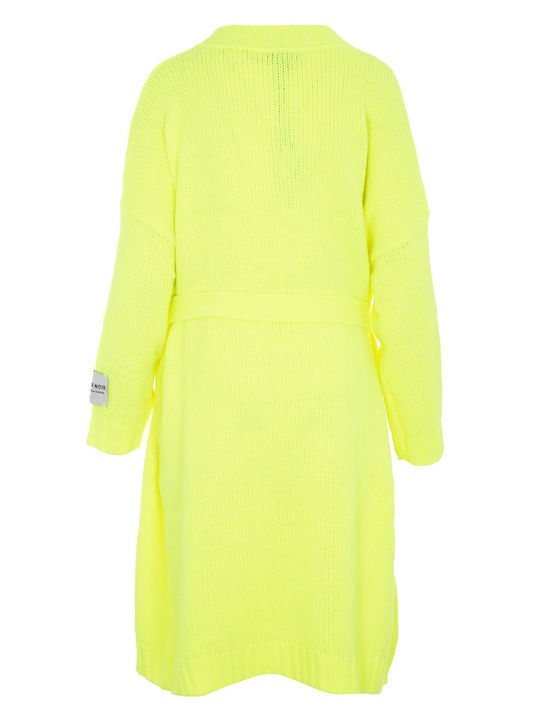 Collectiva Noir Short Women's Cardigan NEON YELLOW CNZ4WB23KNT