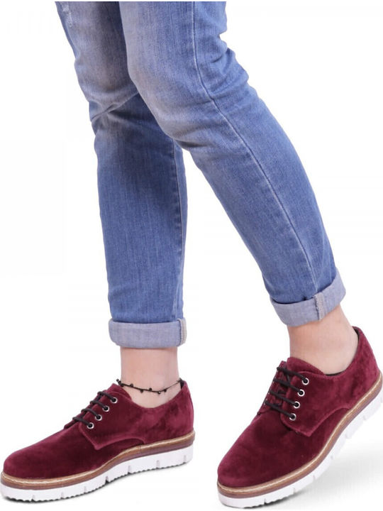 Γυναικεία Oxfords σε Μπορντό Χρώμα