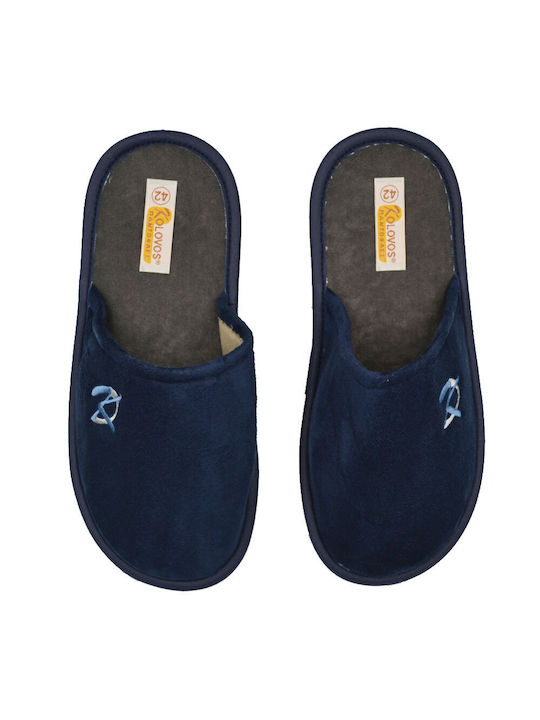 Kolovos Men's Slipper Blue