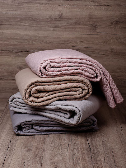 Sunshine Voielo Tagesdecke Einzelbett Light Grey 160x220cm