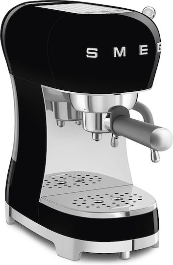 Smeg Μηχανή Espresso 1350W Πίεσης 15bar Black ECF02BLEU
