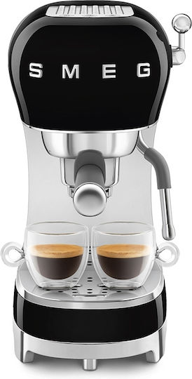 Smeg Μηχανή Espresso 1350W Πίεσης 15bar Black ECF02BLEU