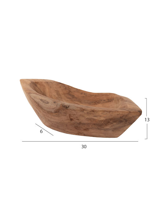 HomeMarkt Διακοσμητικό Χώρου από Ξύλο 30x6x13cm