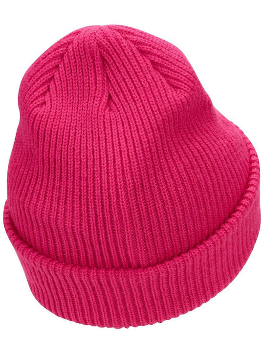 Peak Beanie Unisex Σκούφος Πλεκτός σε Φούξια χρώμα