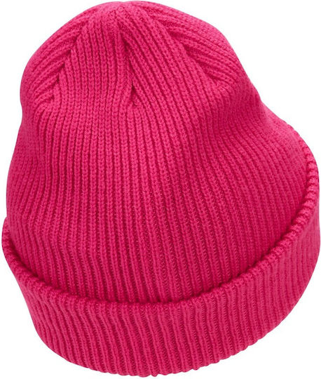 Peak Beanie Unisex Σκούφος Πλεκτός σε Φούξια χρώμα