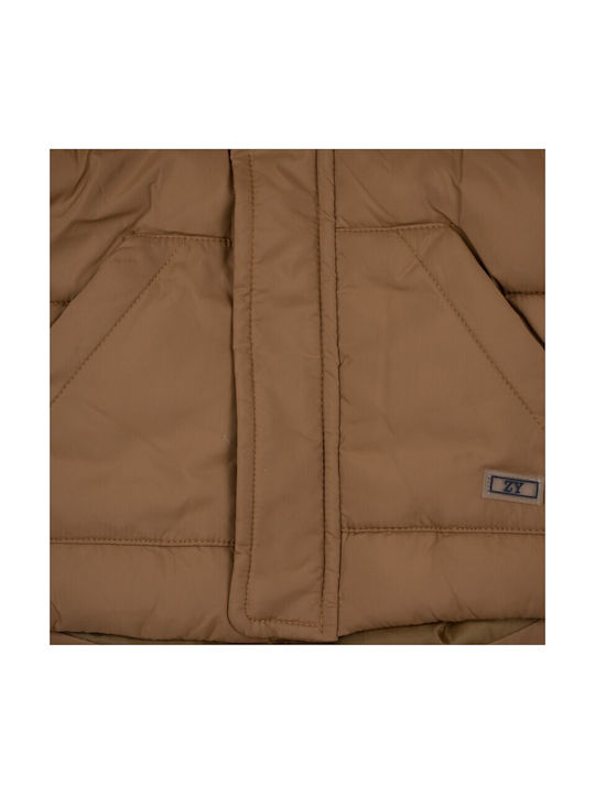 Zippy Kids Parka with Hood Brown