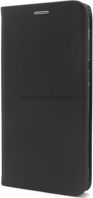 iNOS Curved S-Folio Buchen Sie Synthetisches Leder Schwarz (Redmi Note 10 5G / Poco M3 Pro)