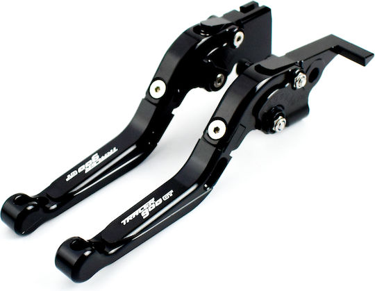 Set of Motorcycle Brake/Clutch Levers Adjustable for Yamaha Tracer 900 Black 000.230.11282