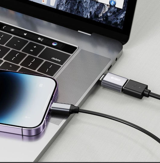 Tech-Protect Ultraboost Konverter USB-C männlich zu Blitzschlag weiblich Gray 1Stück