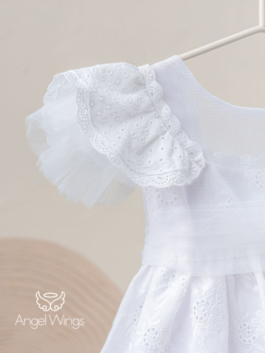 Angel Wings Βαπτιστικό Σετ Ρούχων