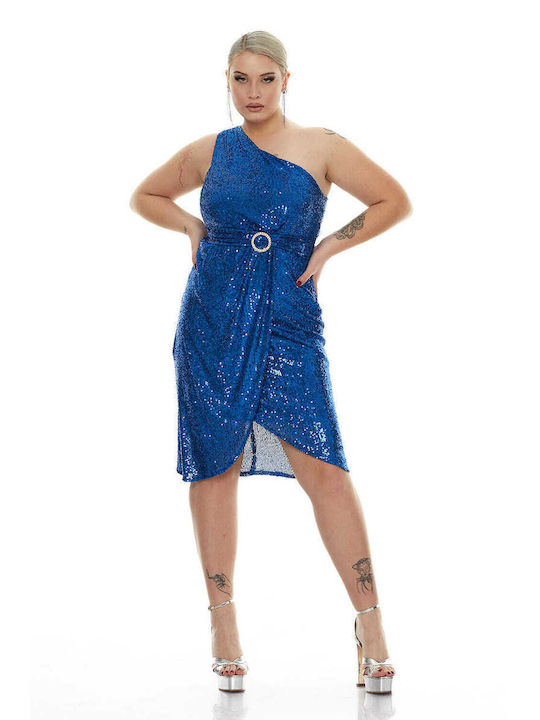 RichgirlBoudoir Summer Midi Evening Dress Wrap Blue