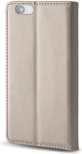Forcell Smart Magnet Synthetic Leather Book Gold iPhone X / Xs