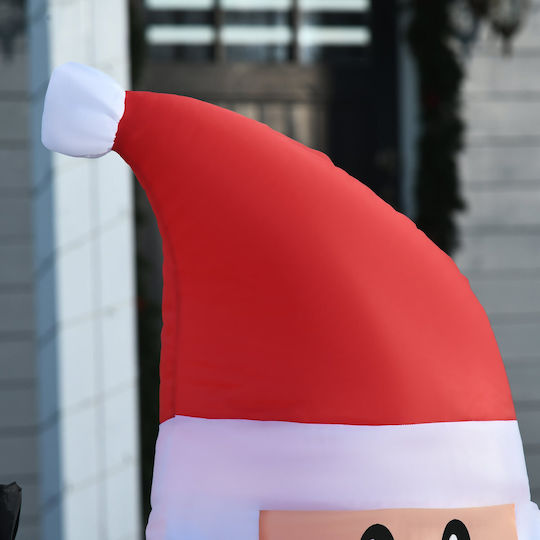 Outdoor Inflatable Illuminated Santa Claus Electric Red 150x124x2cm