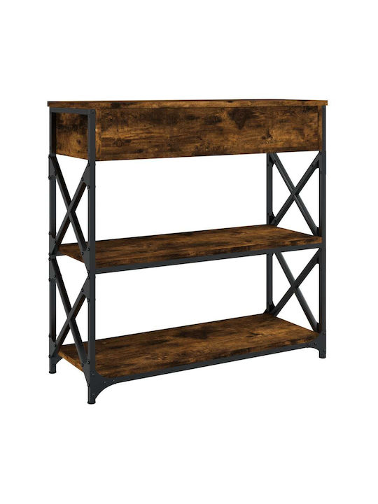 Console Table Wood & Metal Smoky Oak L75xW28xH75cm
