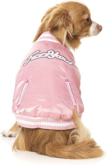 Fuzzyard Hundemantel Rosa Groß mit Rückenlänge 45 cm.