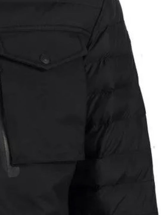 Schott NYC Men's Winter Parka Jacket Black