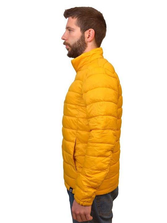 Jack in a Bag Herren Winter Jacke Puffer Κίτρινο.