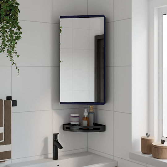 vidaXL Καθρέπτης Μπάνιου με Ράφι & Ντουλάπι 30x24cm Γκρι