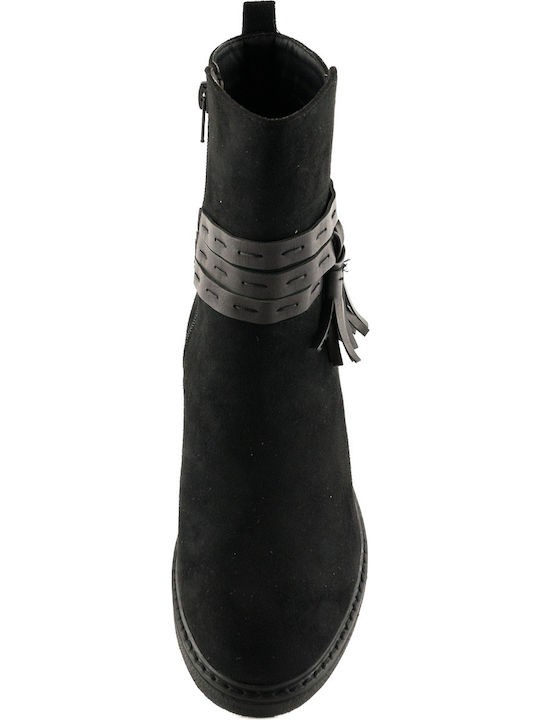 Damen Chelsea Stiefeletten Schwarz