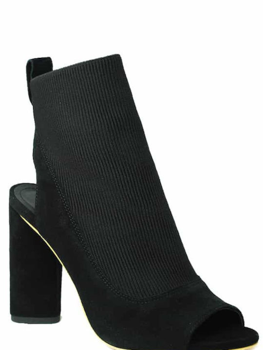 Gold&Rouge Women's Ankle Boots with High Heel Black