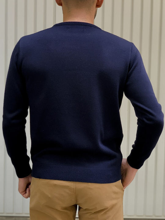 Darious Men's Long Sleeve Sweater BLUE