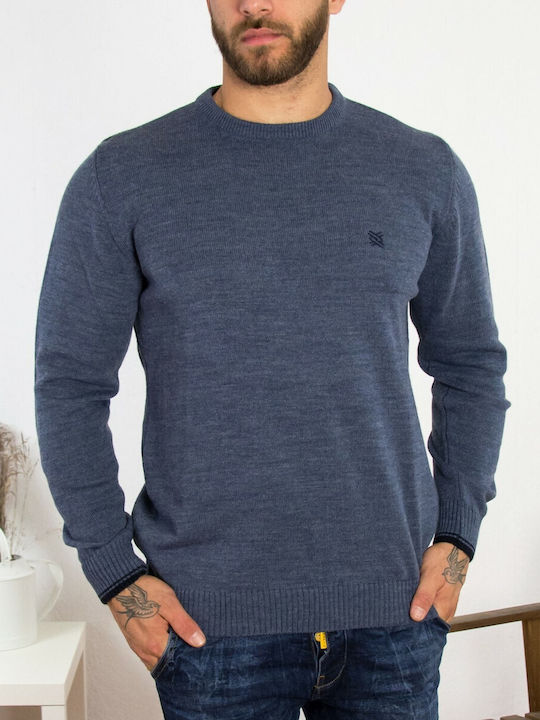 Darious Herren Langarm-Pullover Blue