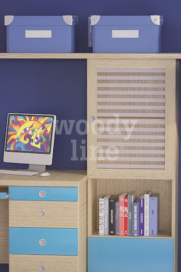 Kids Wooden Cabinet Lemnos 6 Blue