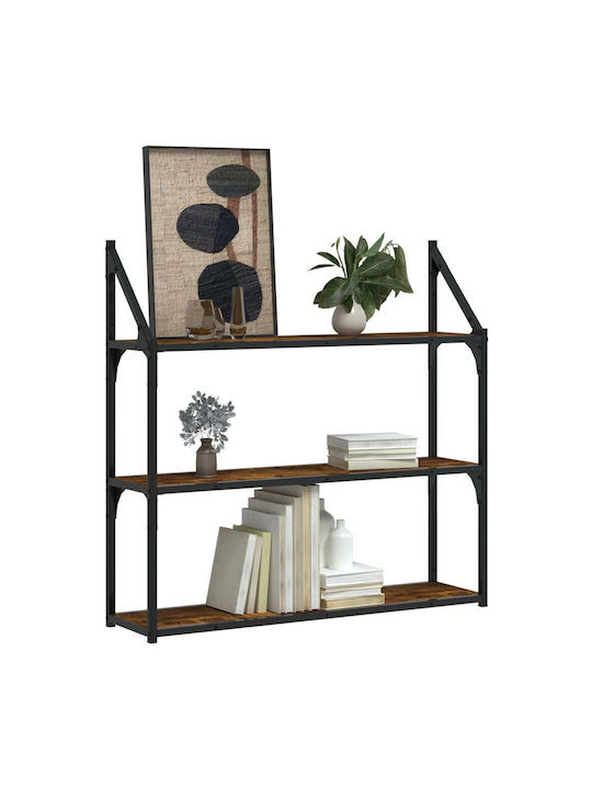 Wall Shelf Smoked Oak 80x21x78.5cm
