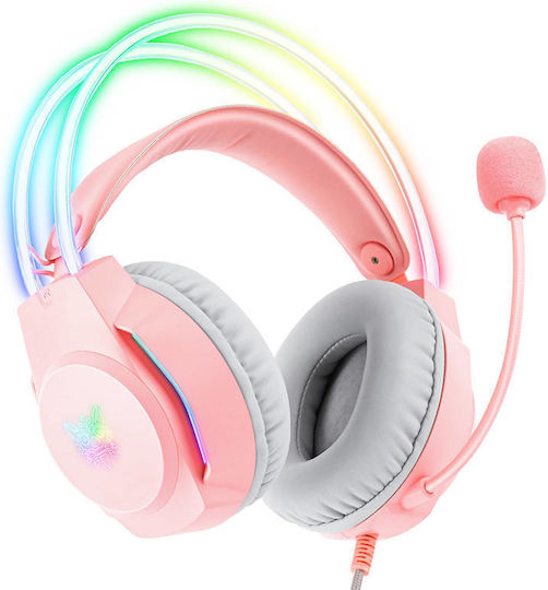 Onikuma X26 Over Ear Gaming Headset cu conexiune 3,5mm Roz