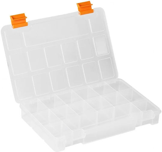 Mano 9 Classic Transparent Tool Compartment Organiser 12 Slot Transparent 23x15x3.3cm