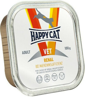 Happy Cat Vet Diet Renal Wet Food for Adult Cats for Kidney Diseases In Can with 1pc 200gr