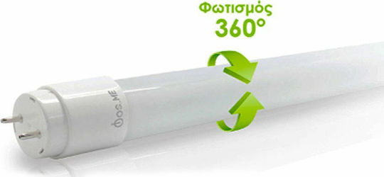 Fos me LED крушка 14W Тип Флуоресцентни 90εκ. за фасунга G13 и форма T8 Хладно бяло 1200лм