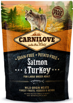 Carnilove Salmon & Turkey Adult Large 12kg Hrană Uscată fără Cereale pentru Câini Adulți de Rase Mari cu Curcan și Somon