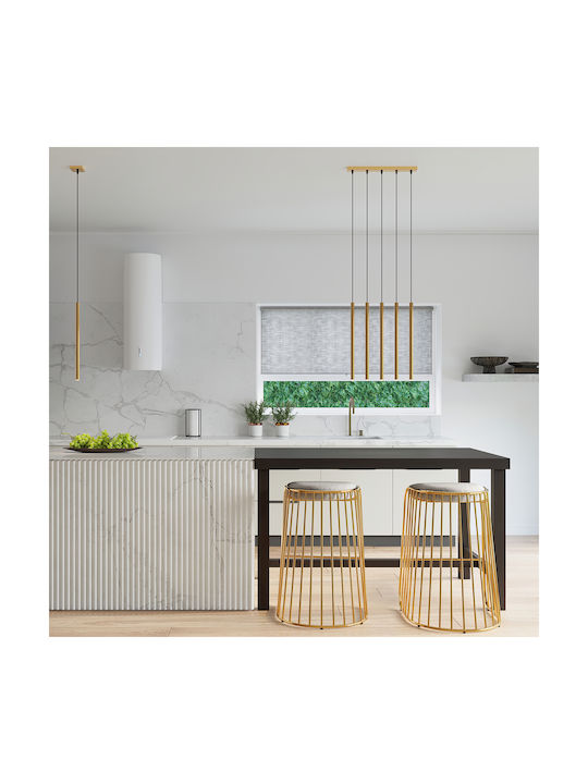 Sollux Pastelo Pendant Light Gold with Socket G9 8x8x120cm