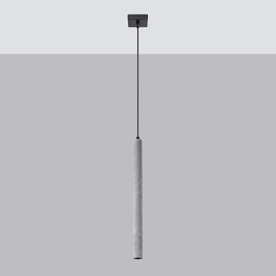Sollux Pastelo Pendant Light Gray with Socket G9 8x8x120cm