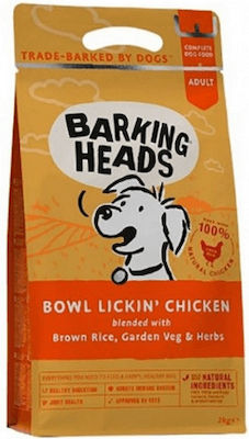 Barking Heads Bowl Lickin' Chicken 12kg Dry Food for Adult Dogs with Brown rice and Chicken