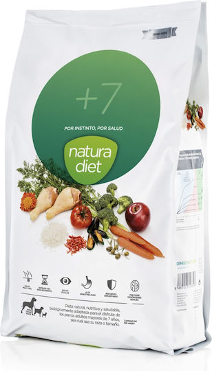 Dingonatura 0.5kg Dry Food for Senior Dogs with Meat, Chicken, Rice and Salmon