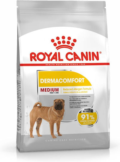 Royal Canin Dermacomfort Medium 3kg Dry Food Gluten-Free for Adult Medium Breed Dogs with Rice