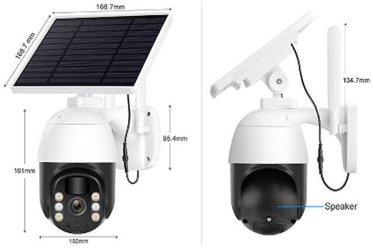 Anga AQ-8114IBW IP Surveillance Camera Wi-Fi/4G Full HD 1080p Waterproof Battery Powered with Two-Way Communication and Lens 3.6mm Suitable for Plug Type England