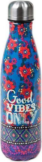 Natural Life Vibes Flasche Thermosflasche Rostfreier Stahl BPA Frei 500ml Mehrfarbig