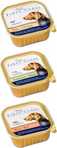 First Class Wet Food Dogs in Trays with Rabbit 300gr