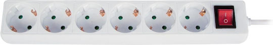 VK Lighting Power Strip 6 Positions with Switch and Cable 1.5m