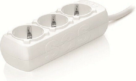 SAS Power Strip with Surge Protection 3 Positions with Switch and Cable 3m